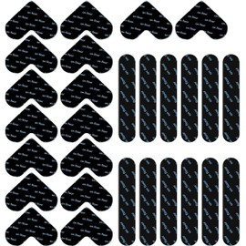 Yamitora 28 Non-Slip Mats for Carpet, Carpet Non-Slip Underlay, Carpet Stopper, 12 Carpet Tape + 16 Heart-Shaped Non-Slip Mats for Carpet - Washable, Reusable