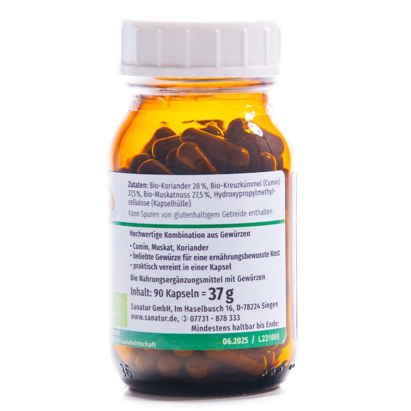 Sanatur Cumin Nutmeg & Coriander Spice Mix Capsules Pack of