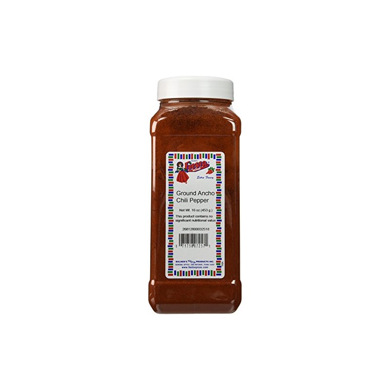 Bolner's Fiesta Extra Fancy Ground Ancho Chili Powder, 16 Oz.