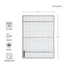 KitchenAid Nonstick Steel Cooling/Baking Rack, 12.5x17.75-Inch, Silver