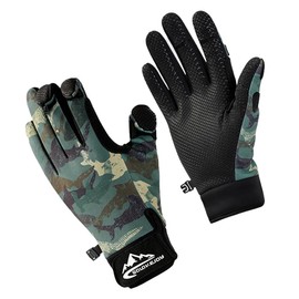 MORGEN SKY Fishing Gloves, Fishing Gloves, Paddle Gloves, Unisex, Outdoor Gloves, Three Finger Outdoors, 3-finger Cut, Anti-Slip, Fleece Lined, Thermal Ventilation, Mountain Climbing, Trekking,