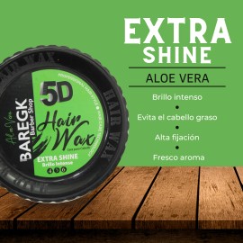 Cera Para Cabello Baregk 5d 400ml. Fijación Barberia Barber Verde / Aloe Vera
