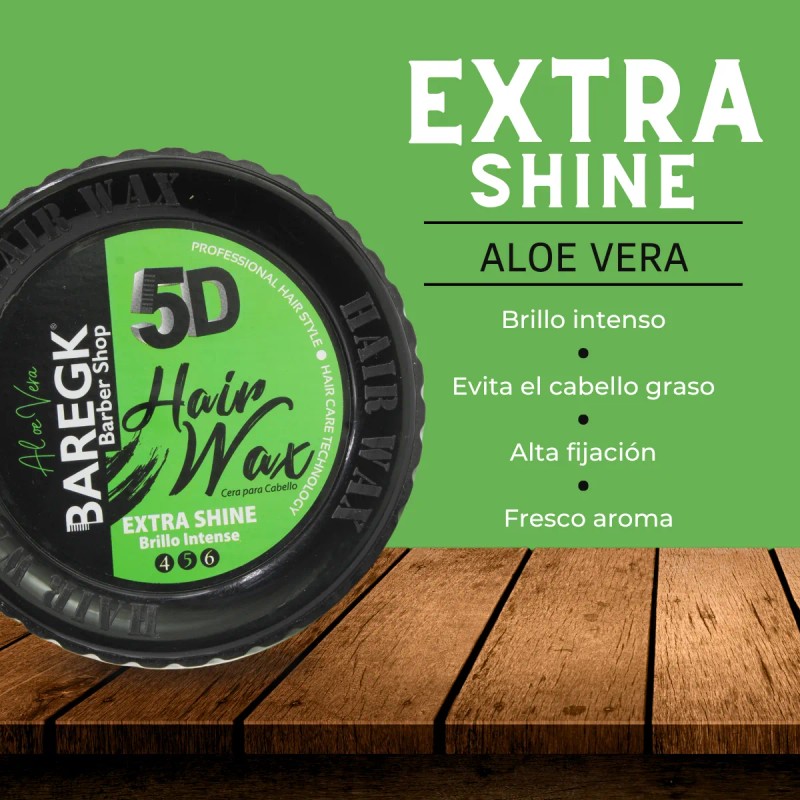 Cera Para Cabello Baregk 5d 400ml. Fijación Barberia Barber Verde