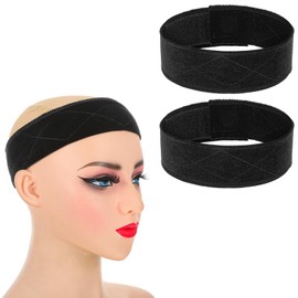 MBAIYO 2Pcs Velvet Wig Band for Woman, Adjustable Wig Grip Hair Band Flexible Velvet Headbands Non-Slip Wigs Holder Accessories for Wigs