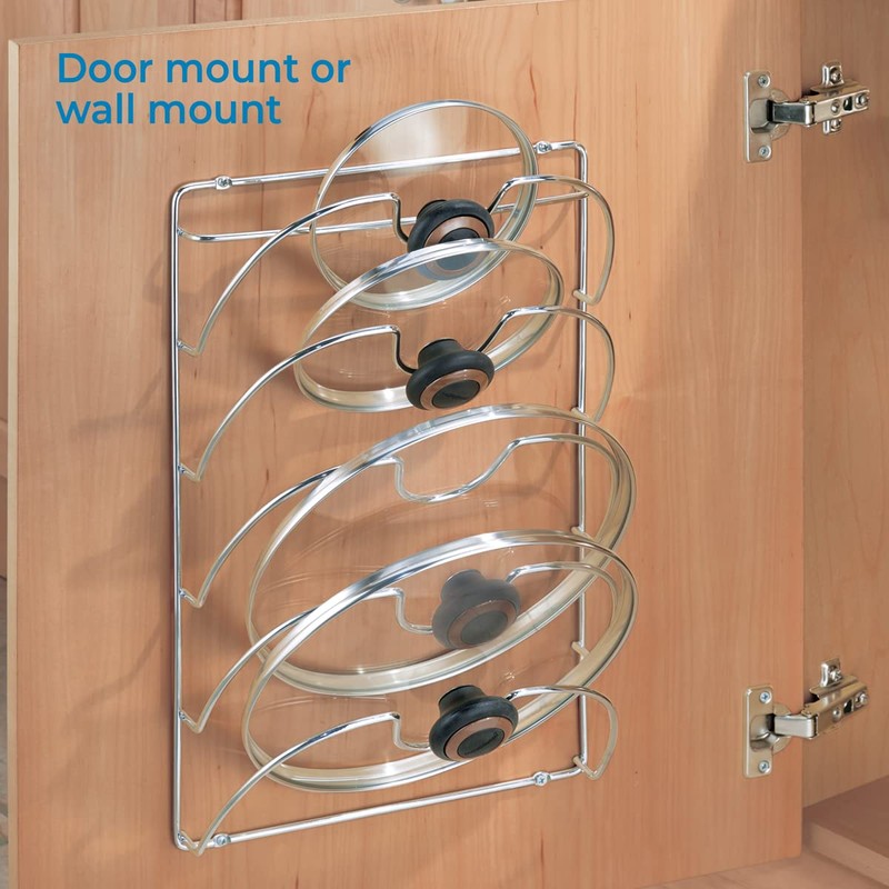 iDesign Classico Kitchen Cabinet Storage Rack for Pot, Pan Lids,