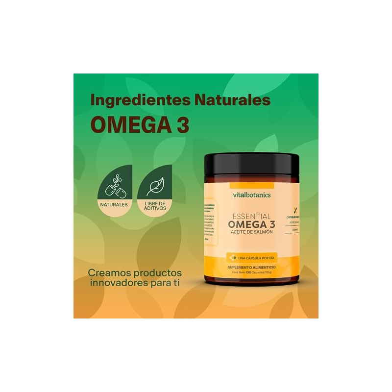 Vital Botanics Omega 3 Aceite Puro de Salmón con Vitamina