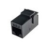 Simply45 Cat6 UTP Black Keystone Feed-Thru Coupler - S45-3260B