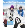 RIGWARL Kids Snow Gloves Waterproof, Anti-Slip Kids Ski Gloves for