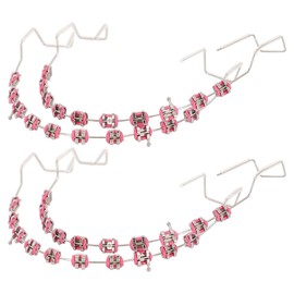 Brackets Falsos Para Dientes Kit 2 Pack, Kit de ortodoncia con brackets y alambre, Brackets Para Dientes DIY Retenedor para dientes, Accesorio de práctica para estudiantes de odontología