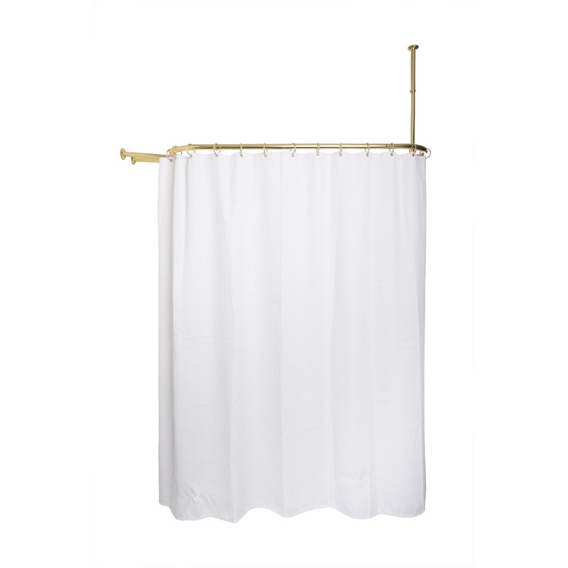 Utopia Alley Rustproof Wall Mounted Aluminum Hoop Shower Rod |