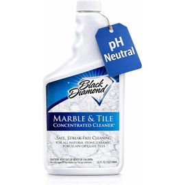 Black Diamond Stoneworks Marble & Tile Floor Cleaner Concentrate, pH Neutral, Streak-Free & No-Rinse Formula for Granite, Travertine, Limestone, Slate, Ceramic & Porcelain Floors (1 Quart)