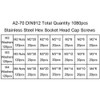 1080pcs Bolts Nuts Wasters Sets, M3 M4 M5 Stainless Steel