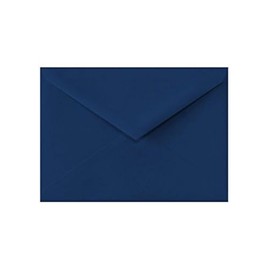 LUXPaper Lee BAR Envelopes in 80 lb. Navy, Printable Pointed Flap Envelopes for Wedding Invitations and Events, 50 Pack, Envelope Size 5 1/4 x 7 1/4 (Blue)