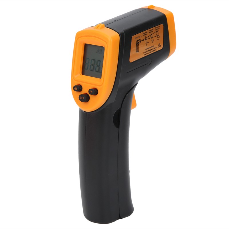HW600 NonContact Thermometer LCD Infrared Digital Temperature Measuring Thermometer(Yellow )