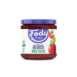 Fody Foods Vegan Mild Salsa | Chunky Tomato Jalapeno Salsa | Low FODMAP Certified | Gut Friendly IBS Friendly Kitchen Staple | Gluten Free Lactose Free Non GMO