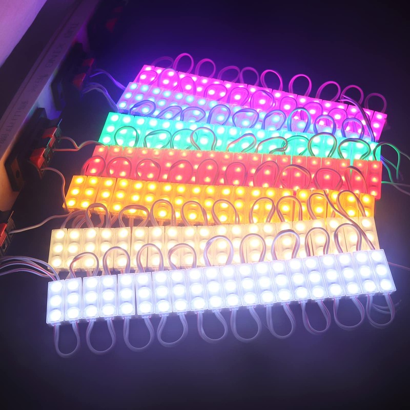 REXTiN 200pcs Mini 3 LED Sign storefront Lights Module Blue