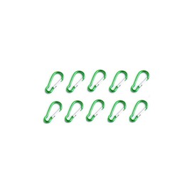 Rohans Carabiner Carabina Clip Snap Hook Clip Small Keyring Camping Sports Karabiner Coloured (Green)