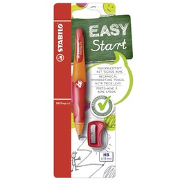 Ergonomic Mechanical Pencil - STABILO EASYergo 3.15 - Right-Handed - Orange/Red + Sharpener