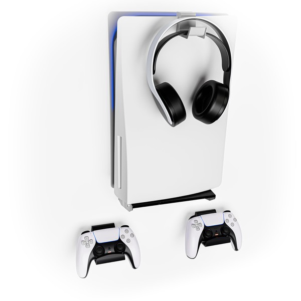 ADZ PS5 Wall Mount Kit with Controller Holders Compatible with