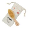 Kent Baby Soft Bristle Beechwood Brush with Canvas Travel Pouch