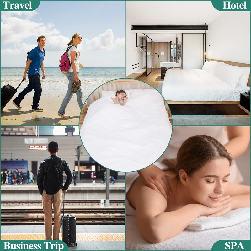 CxLoode 4 Pack Disposable Bed Sheet Queen Size for Hotel,