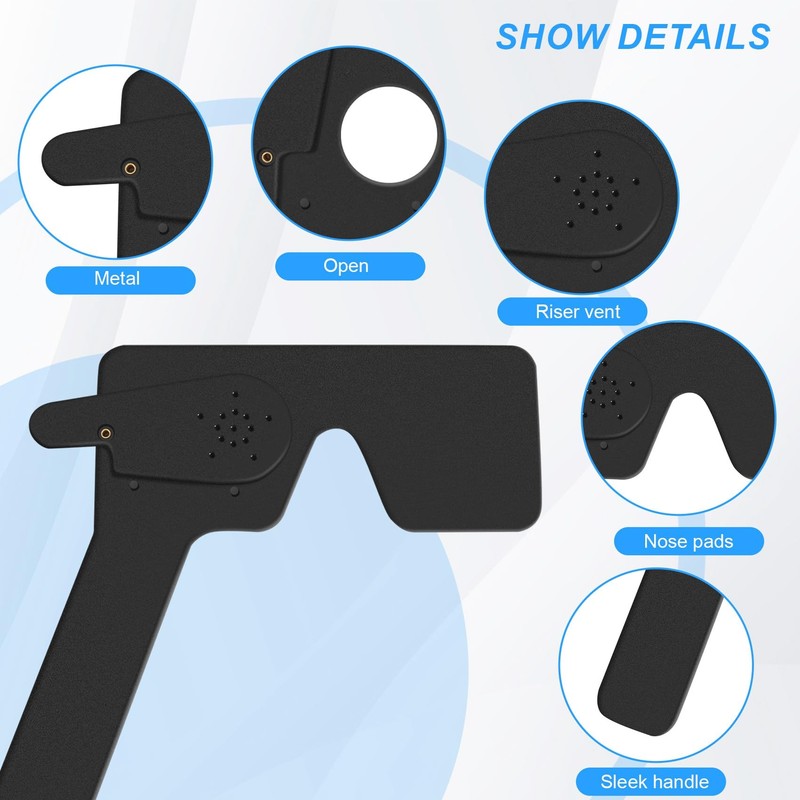 Professional Ophthalmic Lorgnette 17 Pinhole Black Plastic Vision Test Eye