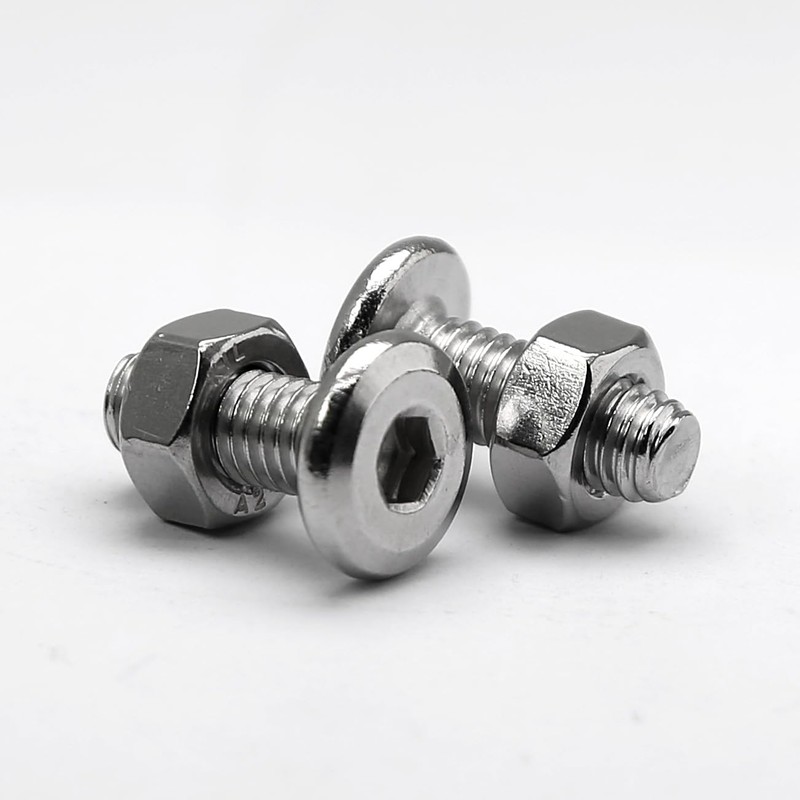 (50 pcs) M5 x 8mm Flat Round Hexagon Socket Head