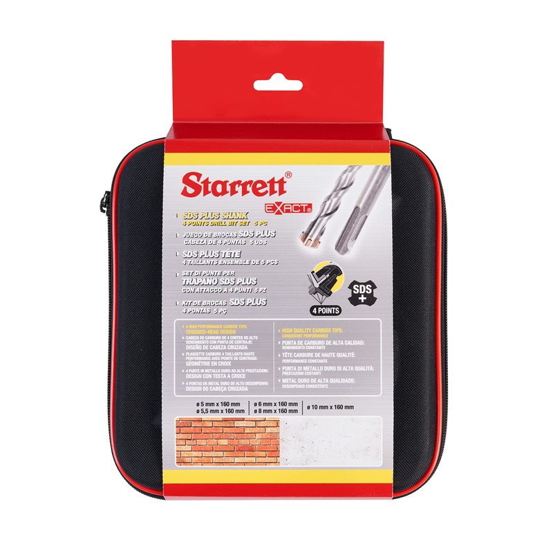 Starrett SDS Plus Drill Bit Kit - 5 Piece KBPXK05