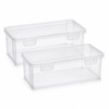 2-Pack Transparent Pencil Boxes for Art & School Supplies –