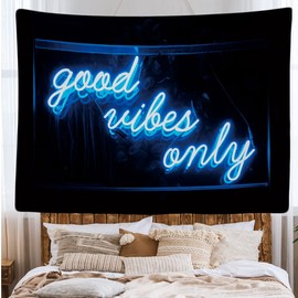 Ulticool - Good Vibes Only - Tapestry - 200 x 150 cm - Large Wallpaper - Poster Decoration - Gaming - Gift Girl Boy - Decoration - Cloth - Tapestry