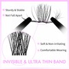 VEYESBEAUTY Lash Clusters Individual Eyelash Extensions Thin & Invisible Band
