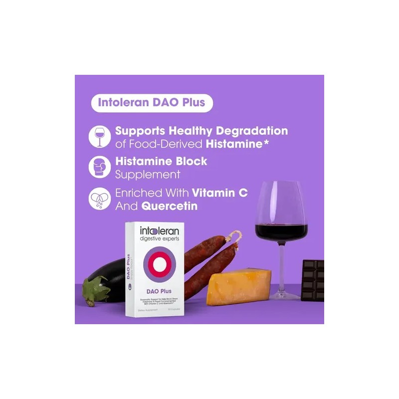 Intoleran Dao Plus Digestive Enzymes - 50 Cápsulas
