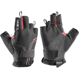 LEKI Nordic Breeze Shark Short Black - Breathable Elastic Nordic Short Finger Glove, Size 8 - Colour Black -