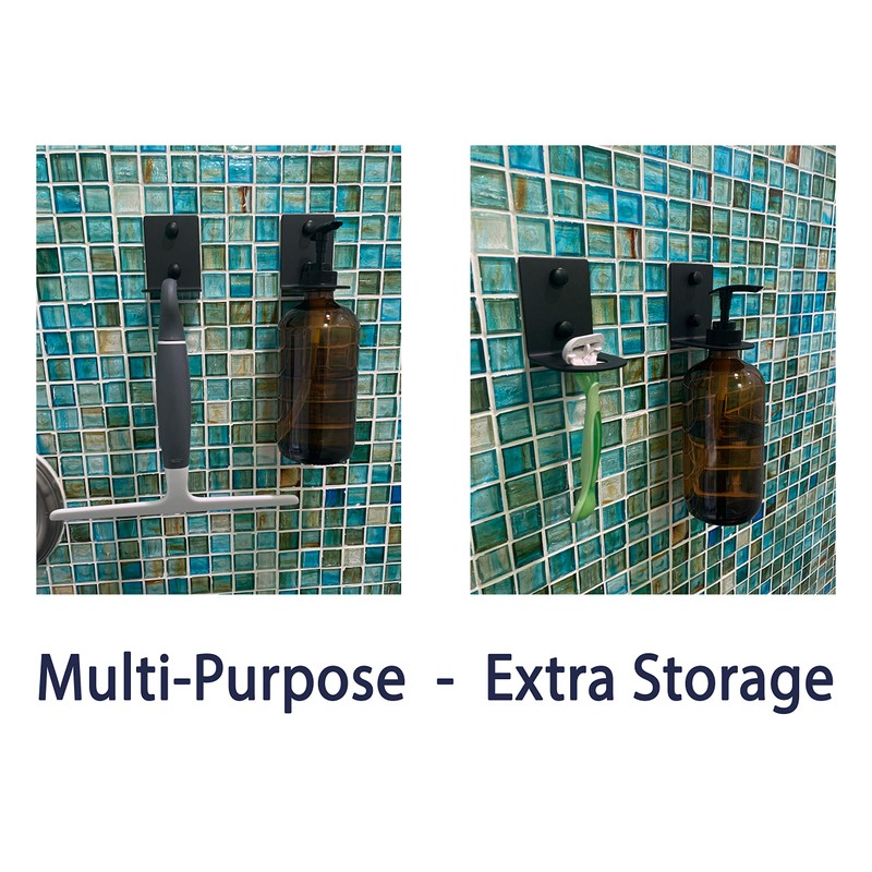 Soap Dispenser Wall Mount Bracket (Black, 2)