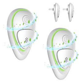 2 Pack Plug in Air Purifier, Plug In Negative Ion Air Purifier Releases 20 Million Negative Ions, Ultra Quiet & Filter-Free, Ideal for Pet Areas, Smokers, Baby Rooms & Bathrooms