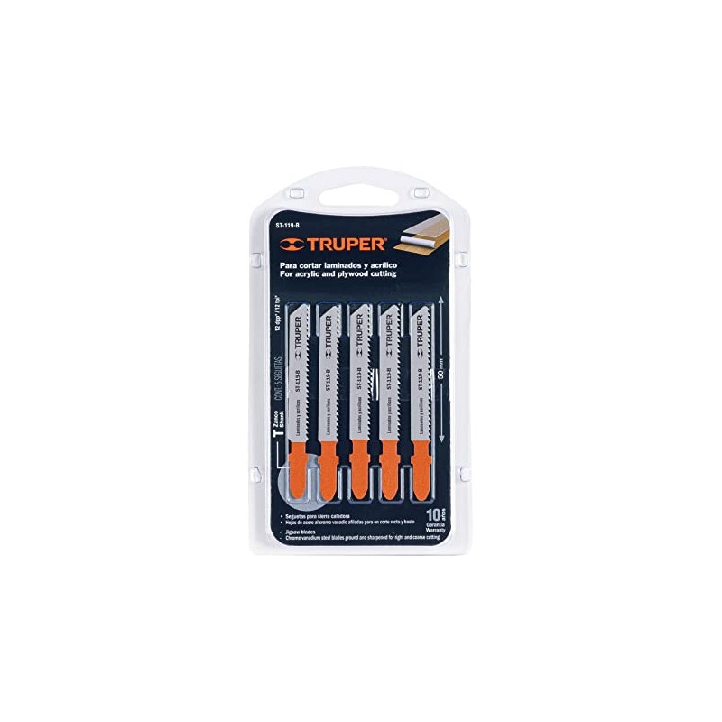 Truper ST-119-B, Segueta zanco T, 12 DPP, cortes rectos madera