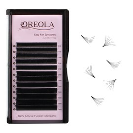 Oreola 0.07C 10-15 mm Volume Eyelashes, 2D-20D Easy Fan Volume Eyelash Extensions, Automatic Flower Eyelashes, Matte Black Artificial Mink Eyelashes, 3D 6D 10D Volume Russian Eyelashes for Salon