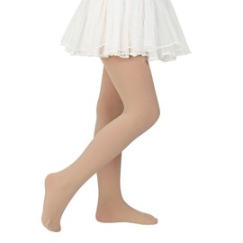 Century Star Ballet Tights for Girls Footed Dance Sockings Toddler Kids Soft Elasticity School Leggings Pantyhose Nude XL
