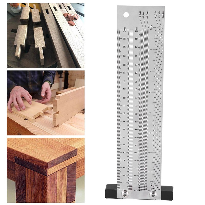 Ultra Precision Marking Ruler Stainless Steel Woodworking Scribing Ruler Gauging