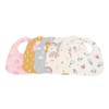 6pcs Infant Bibs U Shaped Snap Button Closure Cotton Waterproof