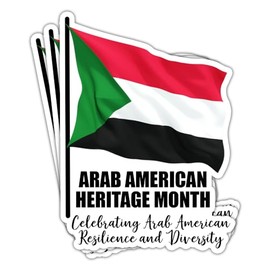 TODOLIA National Arab American Heritage Month Sticker, Happy Arab American Heritage Month Decoration Gift, Arabic UAE Flag Helmet Sticker