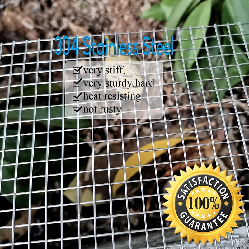 Upgraded 2PACK SS Wire Mesh, 4 Mesh Completely Welded, 12