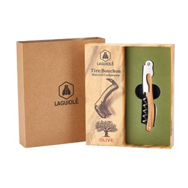 LAGUIOLE - Sommelier Corkscrew, Capsule Cutter and Bottle Opener - Olive Wood