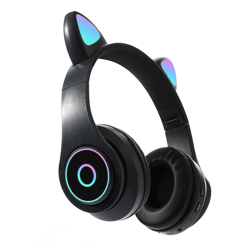 Cat Ear Bluetooth Headset Cute Stereo Adjustable Rechargeable Wireless Music