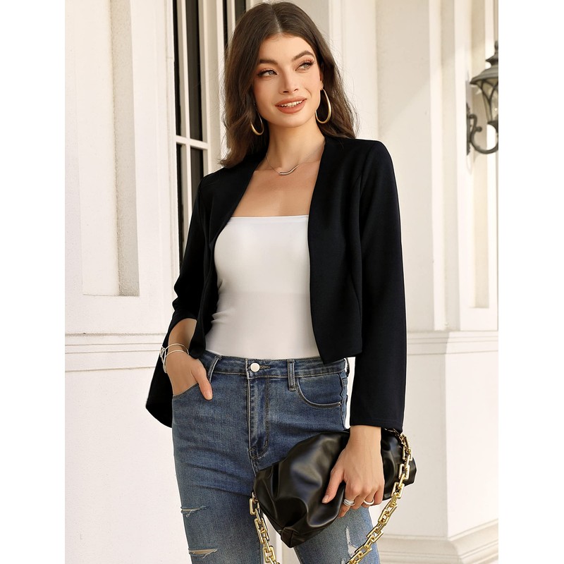 KOJOOIN Women's Bolero Long Sleeve Cardigan Elegant Festive Shoulder Jacket