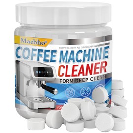 Maebho 100-Tabs Espresso Coffee Maker Cleaner Tablets,Coffee Machine Descaler CleanerTablets Compatible with Keurig, Ninja, Breville, Delonghi, Nespresso, Miele - Deep Descaling & Cleaning