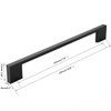FURNIWARE 10 Pack Cabinet Pull,Matt Black Cabinet Handles,Hardware Drawer Pulls,Solid