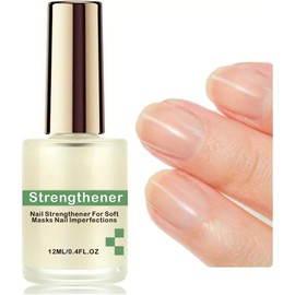 Nail Strengthener for Women: 3 IN 1 Nail Pink Nail Hardener Extra Strong and Growth - Nail Polish Hardener for Weak and Damaged Nails 12ml (A-1PC)