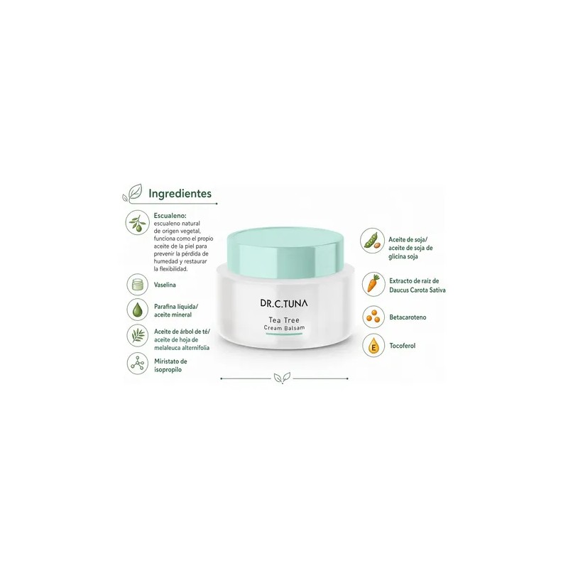 Crema Tea Tree Bálsamo Con Escualeno Natural 80 Ml Farmasi