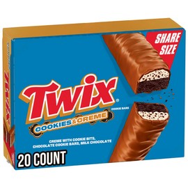 TWIX Cookies & Creme Chocolate Cookie Bar Candy, 4 To Go Size 2.87-Ounce (Pack of 20)
